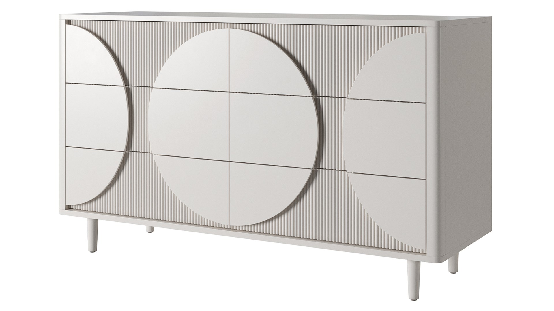 Crate And Barrel Roselle 6 Drawer 3D Model TurboSquid 2194473