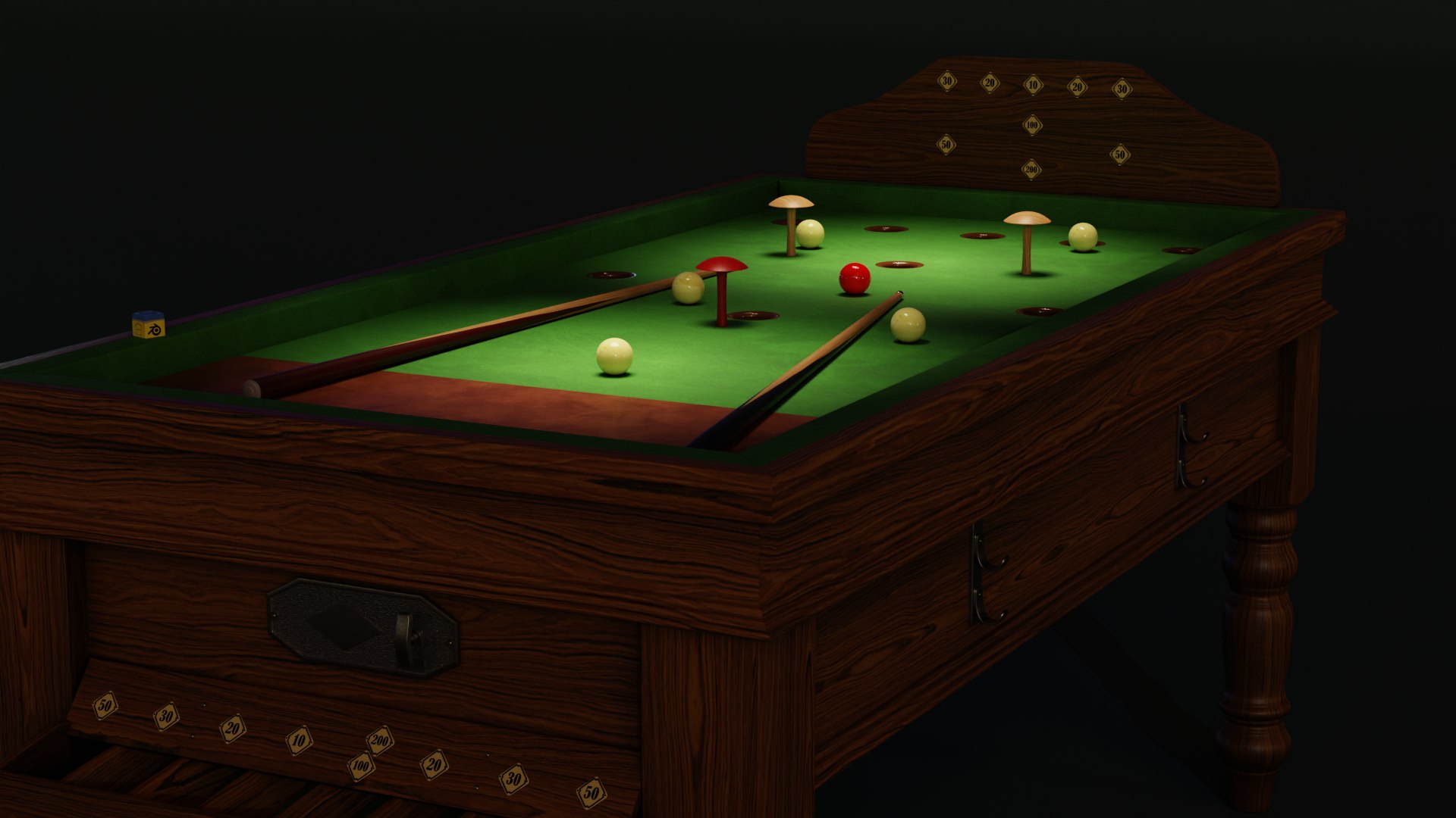 1930s Jelkes Bar Billiards Table 3D TurboSquid 1917873