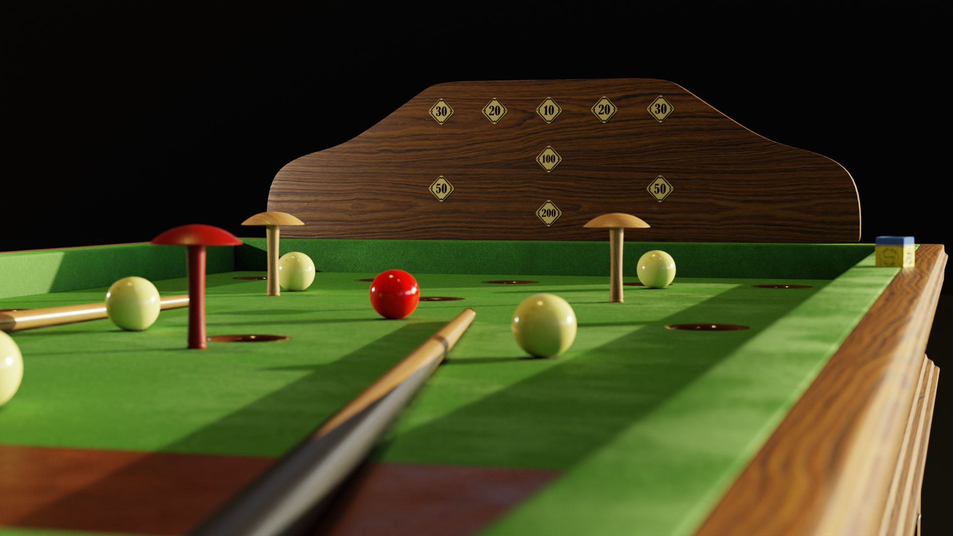 1930s Jelkes Bar Billiards Table 3D TurboSquid 1917873