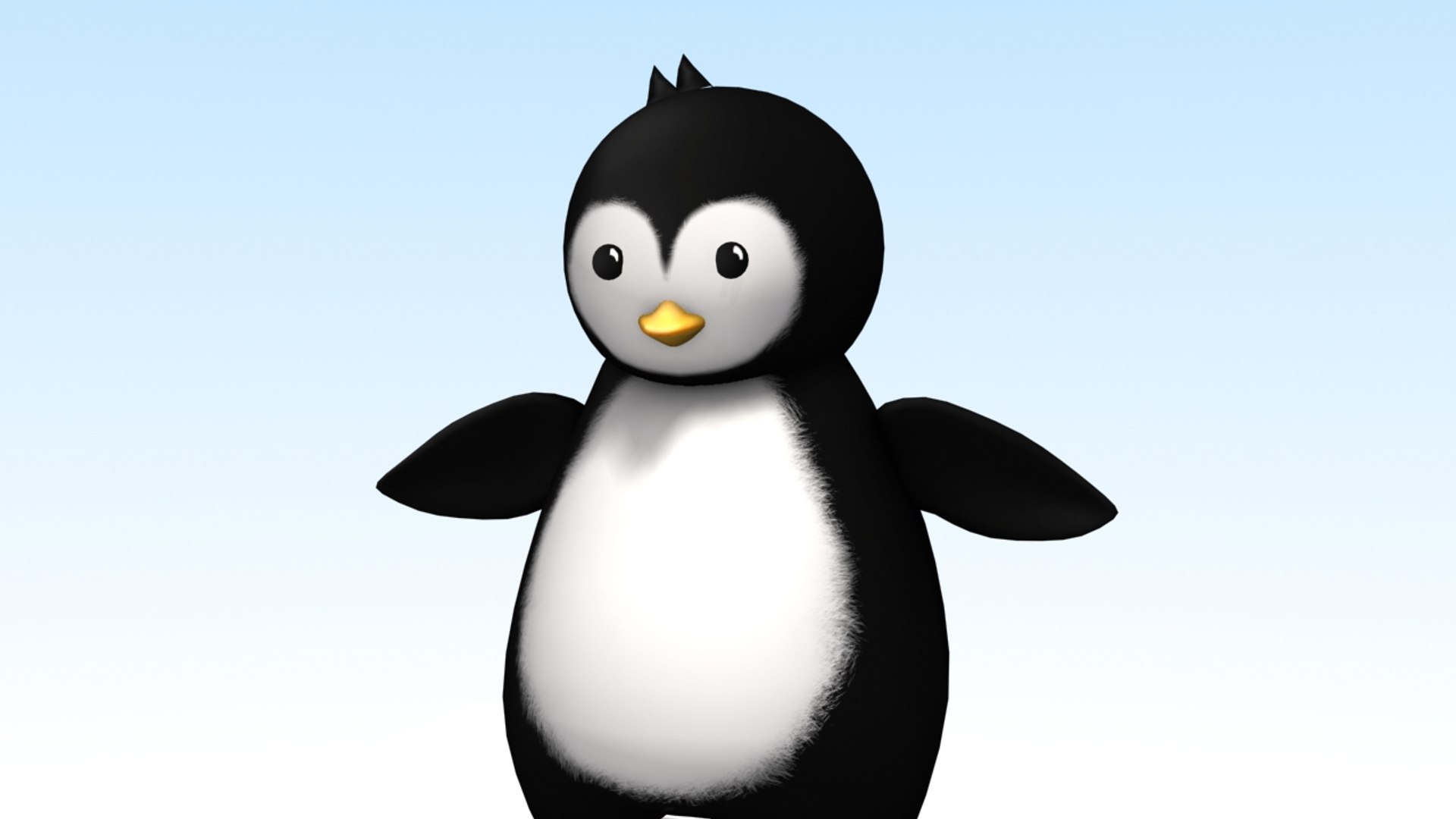 Penguin Cartoon Model - Turbosquid 1630254