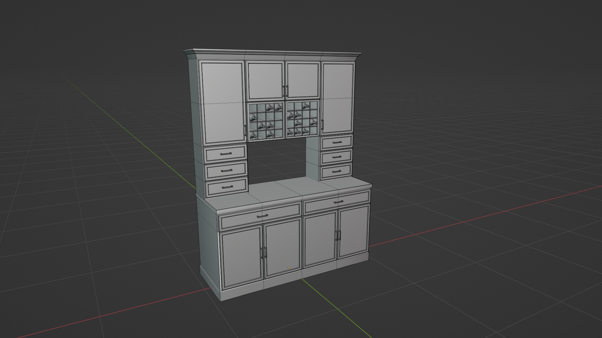 Free Modern Hutch 3D model TurboSquid 1910529