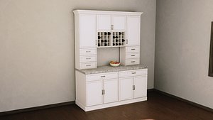 Modern Cabinet Hutch 3D model