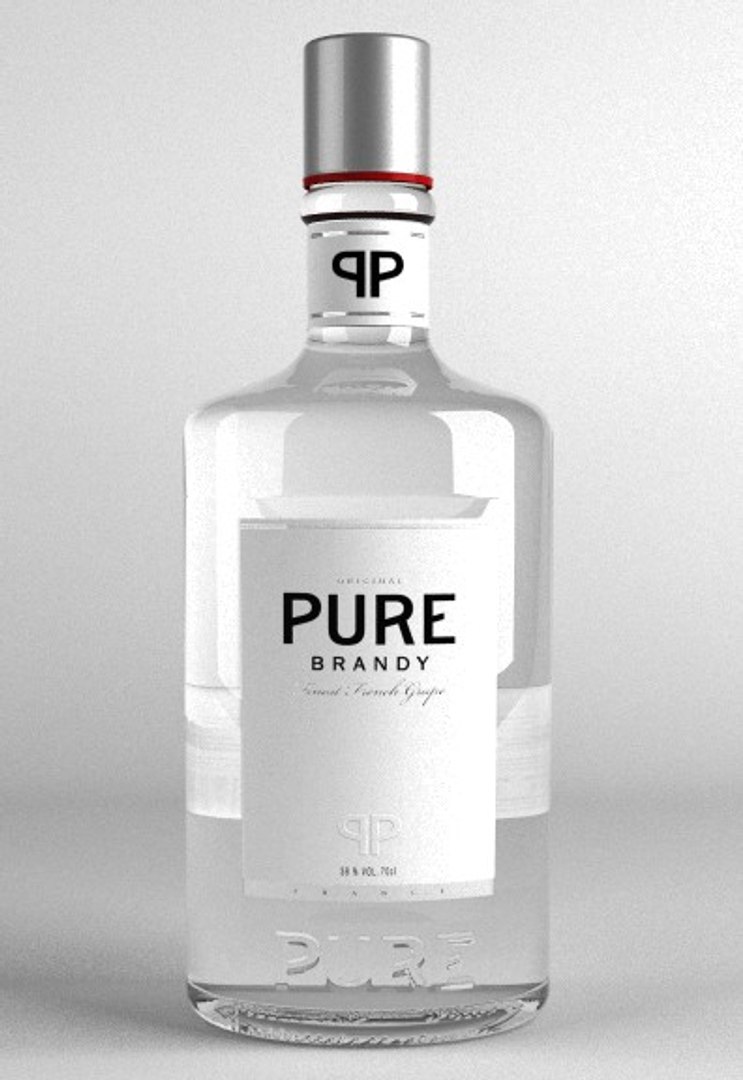 3d brandy bottle