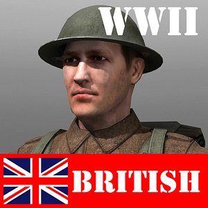 3d model of soldier british lee