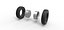 Diecast 10 Oval Hole Rueda doble trasera de semi camión Escala 1 a 25