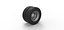 Diecast 10 Oval Hole Rueda doble trasera de semi camión Escala 1 a 25