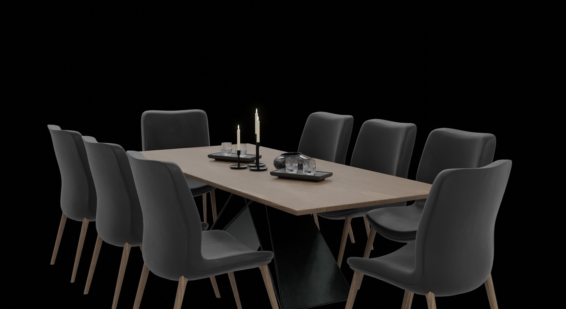 Table Set 3D Model - TurboSquid 2225602