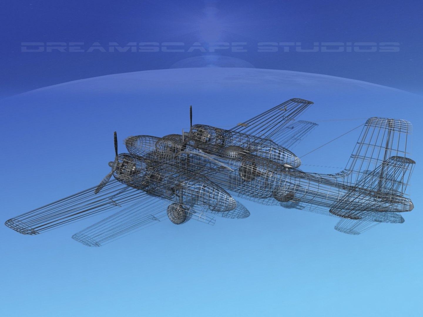 Radial Douglas Invader Bomber 3d Dxf