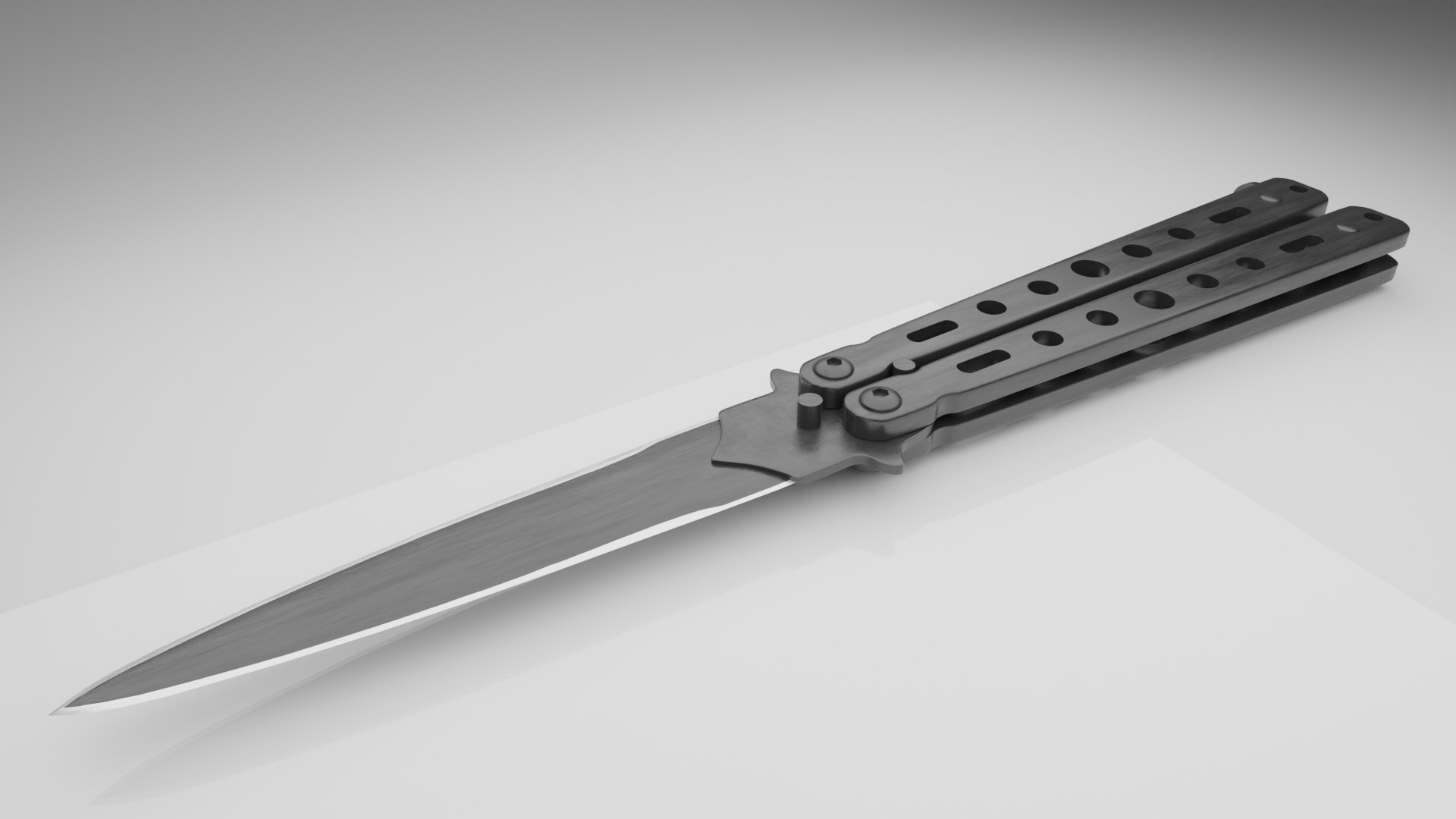 Butterfly Knife Model TurboSquid 2142373