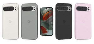 3D Google Pixel 9 Pro All Colors Low Poly
