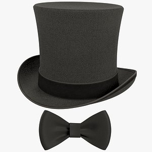 Cylinder Hat and Bow Tie Collection