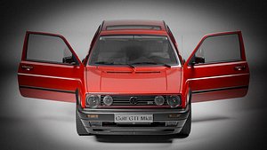 Volkswagen Golf Mk2 game-ready