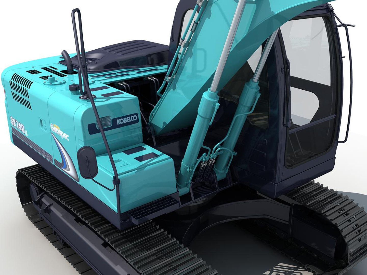 3d Excavator Kobelco Sk140 Model