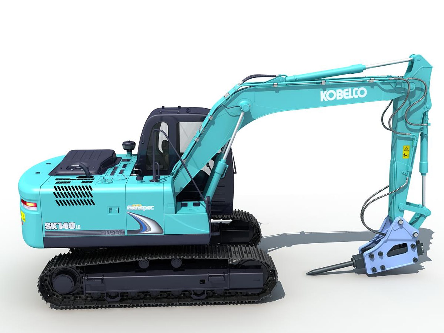 3d Excavator Kobelco Sk140 Model