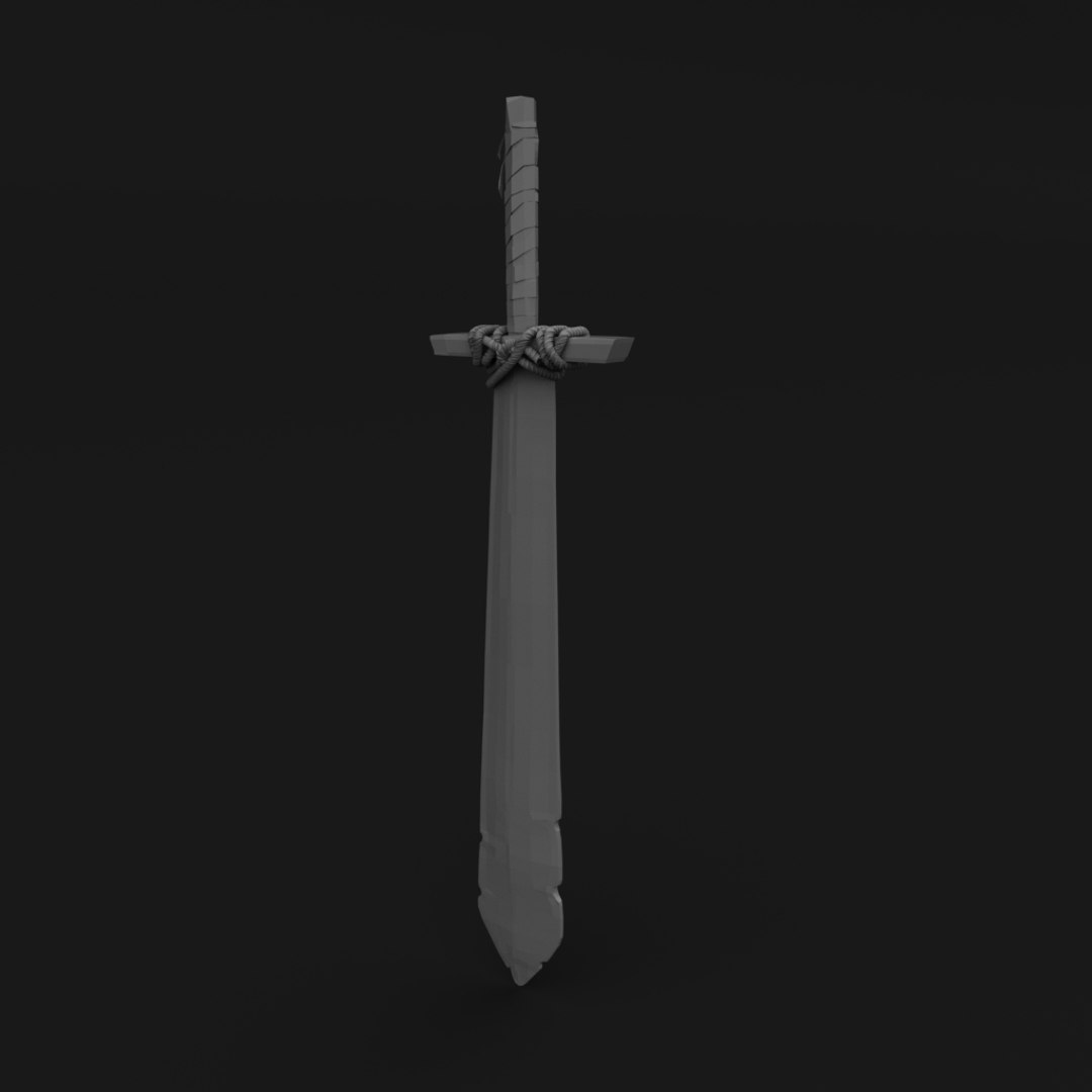 3D sword wood wooden model - TurboSquid 1486776