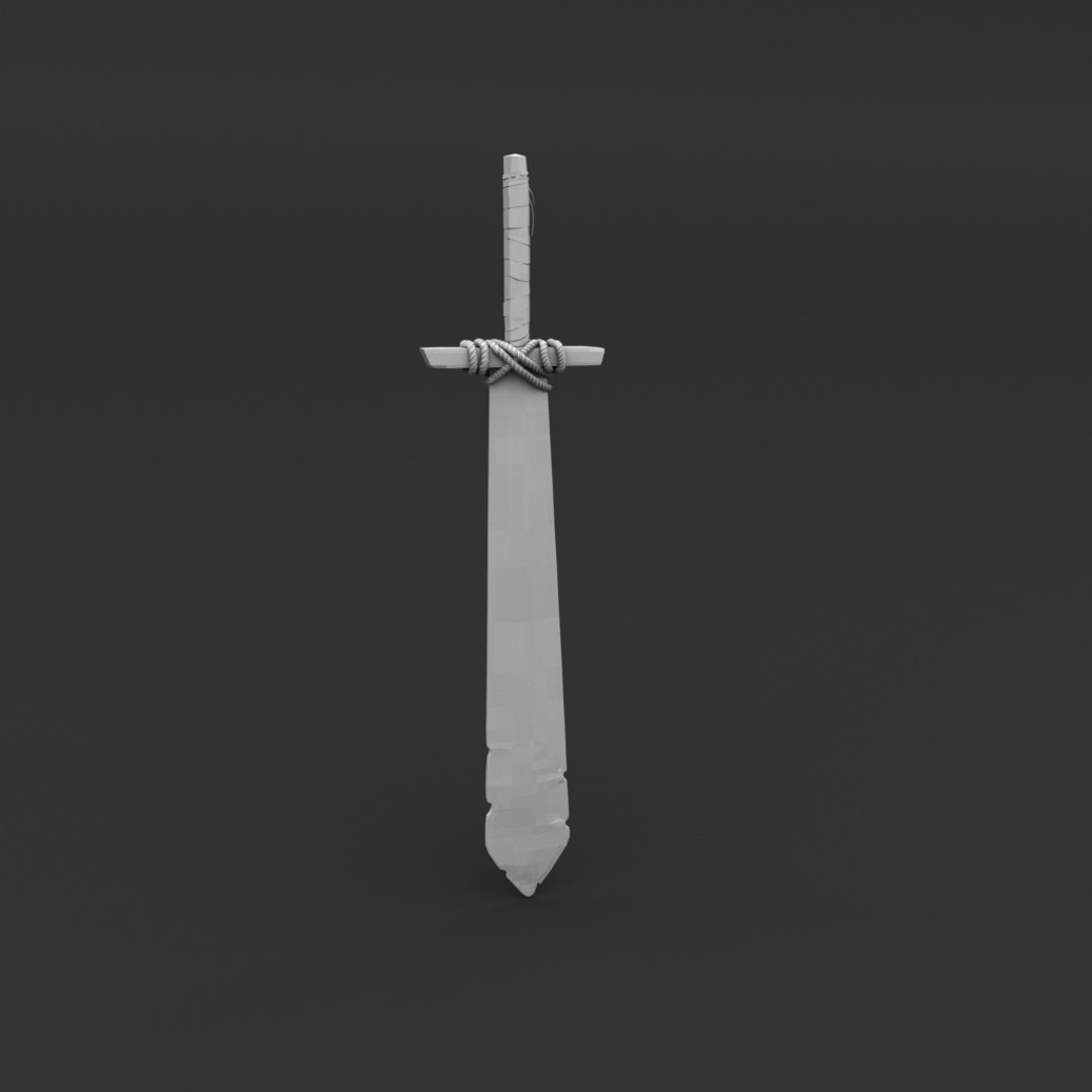 3D sword wood wooden model - TurboSquid 1486776