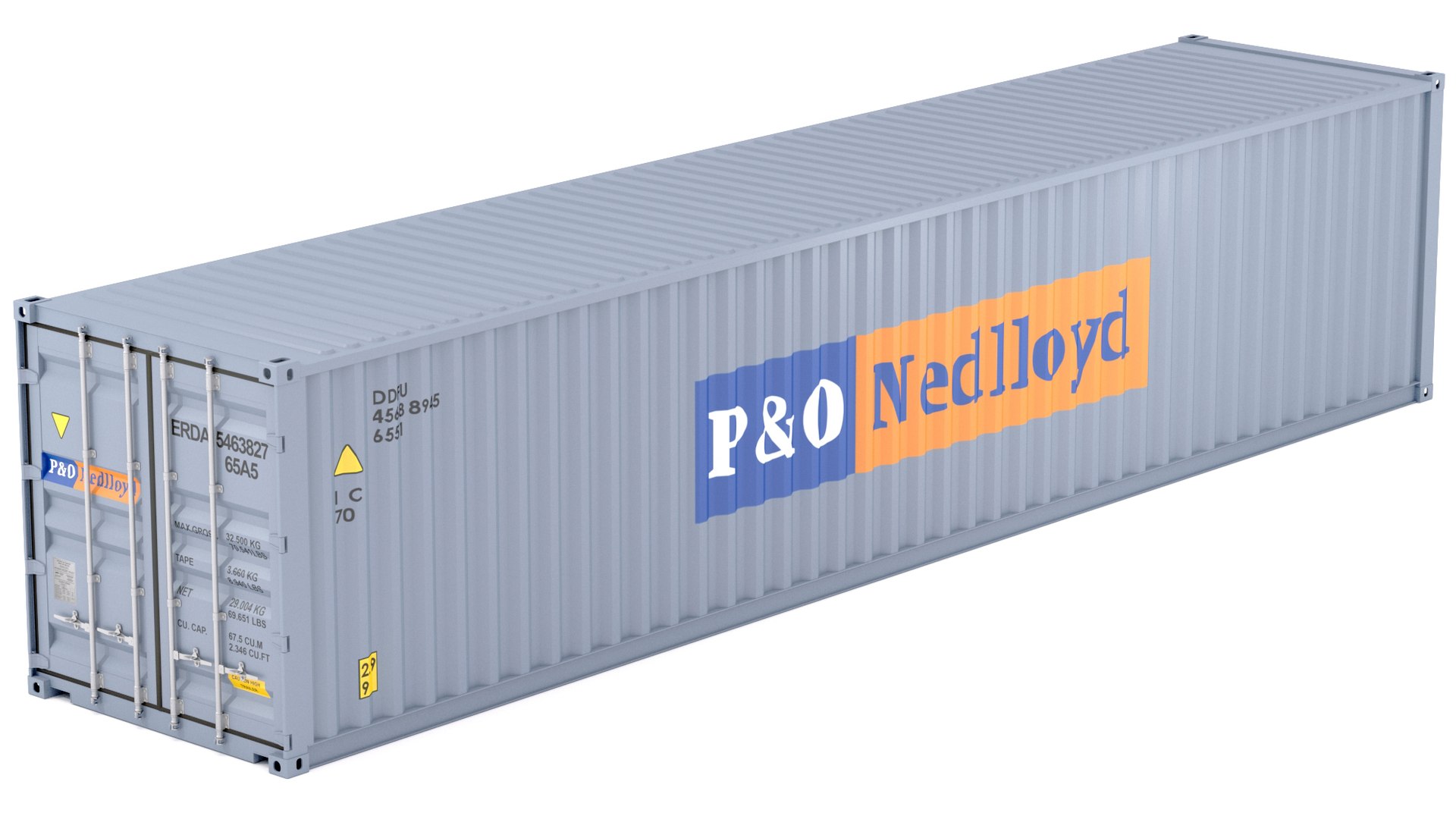 3D P O Nedlloyd Container Model TurboSquid 1565613