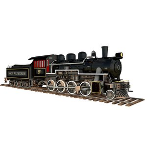 3D Steam Locomotive Train Vintage Railroad 97