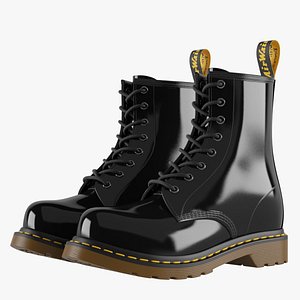 3D Womens Leather Boots 3 model