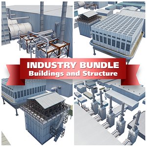 industrial buildings 3d 3ds