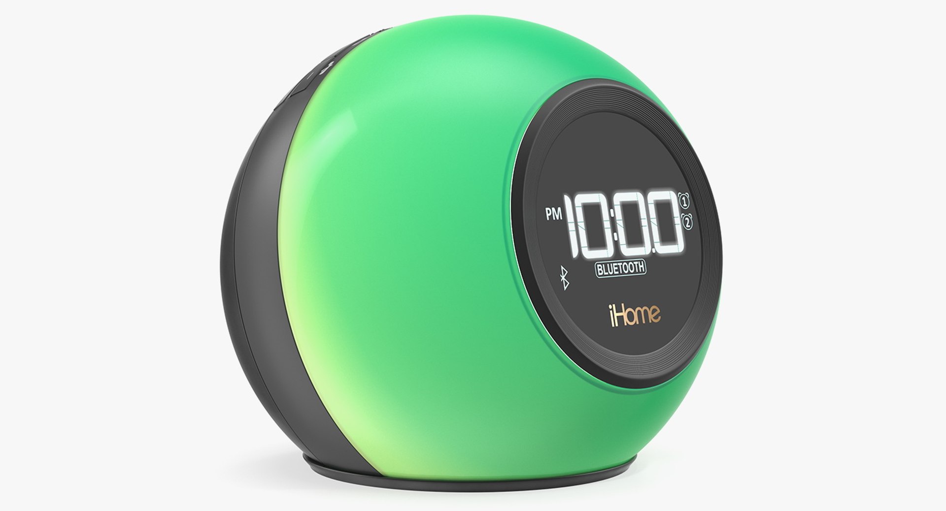Wireless Bluetooth Phaze Clock Radio iHome iBT29 Green 3D Model 3D model preview