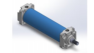 3D Hydraulics Cylinder 80 x 250