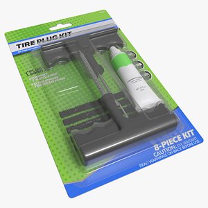 Universal Tire Plug Repair Kit with Sealant in Package