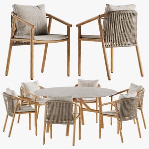 Ditre Italia Isamu dining set 3D model
