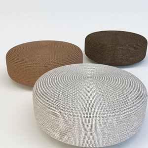 SKYLINE RATTAN POUF