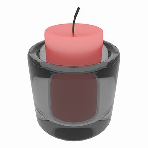 Simple Candle with Glass Holder