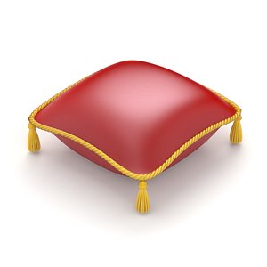 pillow red royal 3D model