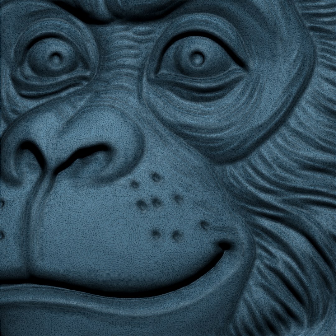 3D Monkey Head - TurboSquid 2438698