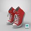 Basketball Leather Shoes Bent Red model