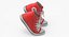 Basketball Leather Shoes Bent Red model