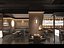 Modelo 3D del interior de un nuevo restaurante chino de estilo zen.