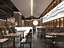 Modelo 3D del interior de un nuevo restaurante chino de estilo zen.