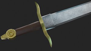 Realistic Sword - Steel and Gold