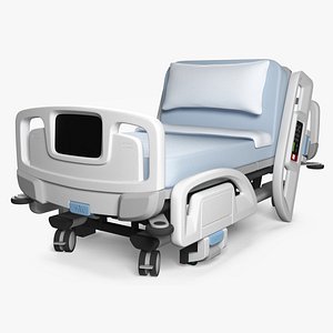 Smart Hospital Bed Sitting Position Off State 3D