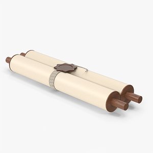 3D Scroll Certificate model
