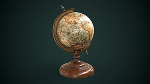 3D Vintage globe