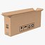 Boîte en carton 50x10x20 à moitié ouverte
