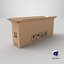 Boîte en carton 50x10x20 à moitié ouverte