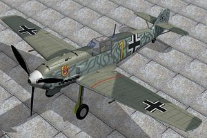 3d 3ds german fighter messerschmitt 109e