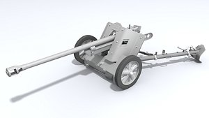 5 cm Pak38 L60 gun 3D model