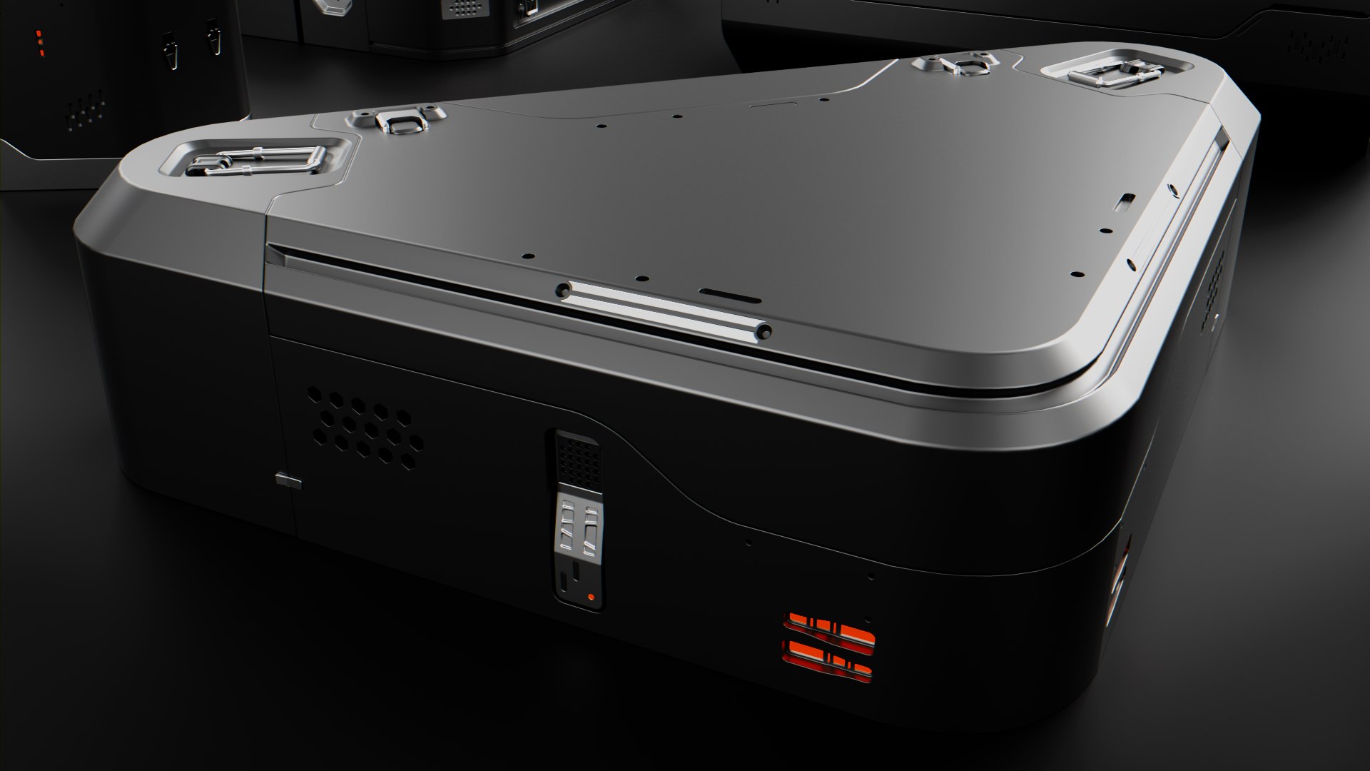 Sci-fi Boxes Futuristic 3d Model
