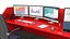 Office Workstation Desk - Red