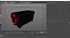 Portable Plastic Storage Trunk Red 3D model