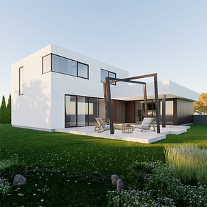 House 9 - Created with fully parametric Revit Families 3D