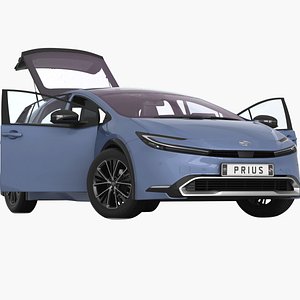 Toyota Prius 2024 Opening doors and trunk 3D model