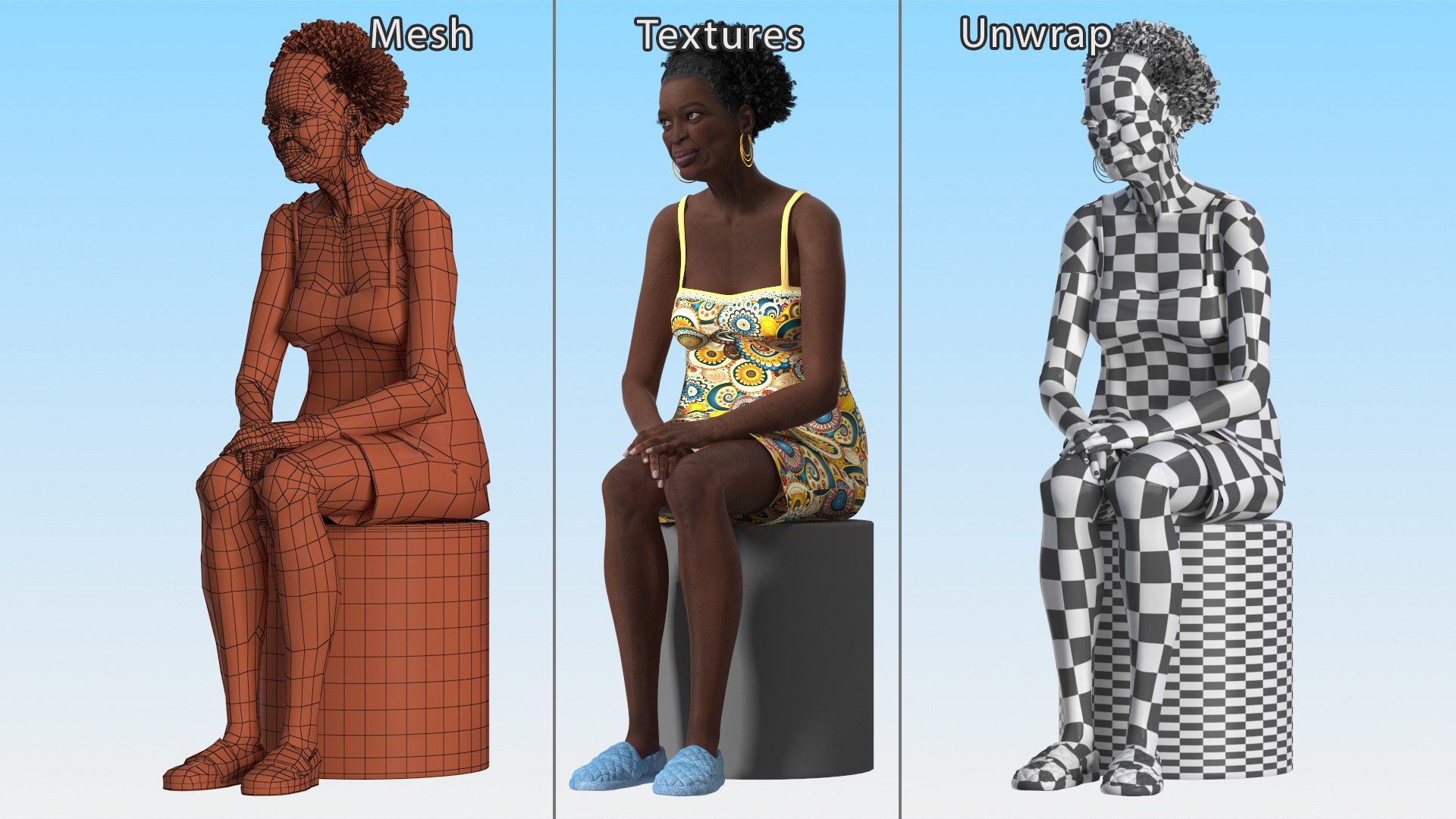 Afro American Old Lady in Sleeping Suit Sitting 3D https://p.turbosquid.com/ts-thumb/K6/LTZW8x/oJ/afroamericanoldladyinsleepingsuitsittingvray3dmodel017/jpg/1670365638/1920x1080/fit_q87/abe9acb51e7e48717d2866eb3d454f29c1d34c15/afroamericanoldladyinsleepingsuitsittingvray3dmodel017.jpg